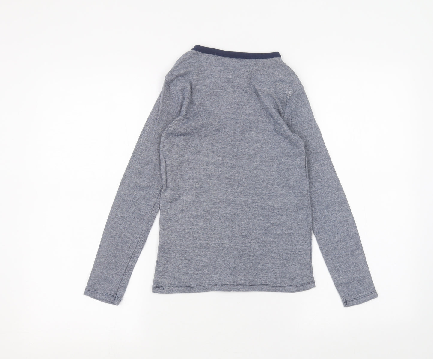 H&M Girls Blue Striped  Basic T-Shirt Size 9-10 Years