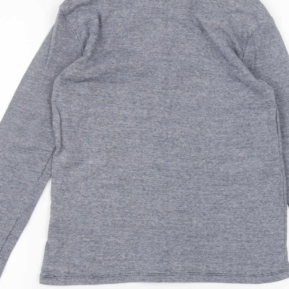 H&M Girls Blue Striped  Basic T-Shirt Size 9-10 Years