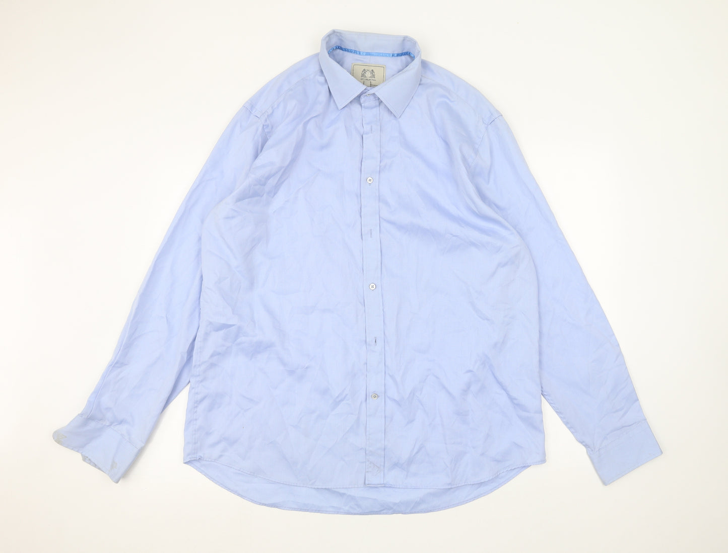 NEXT Mens Blue    Dress Shirt Size 17.5