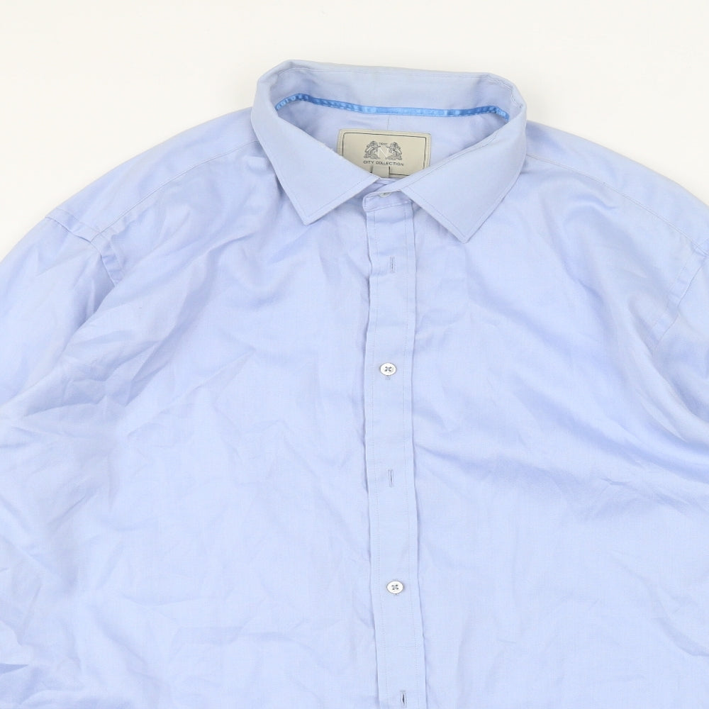 NEXT Mens Blue    Dress Shirt Size 17.5