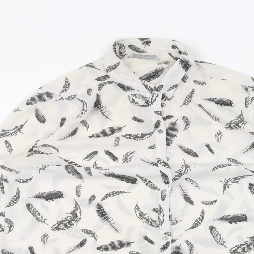George Womens White   Basic Button-Up Size 14