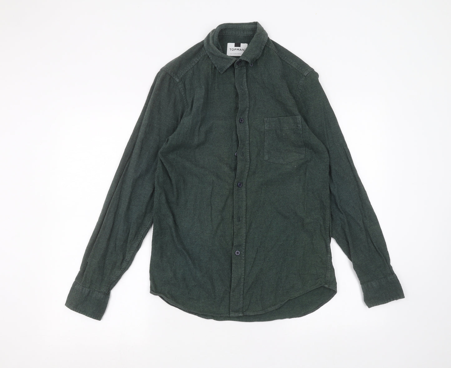 Topman Mens Green    Dress Shirt Size S