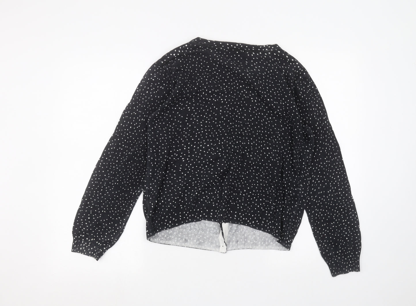 H&M Womens Black Polka Dot  Cardigan Jumper Size L