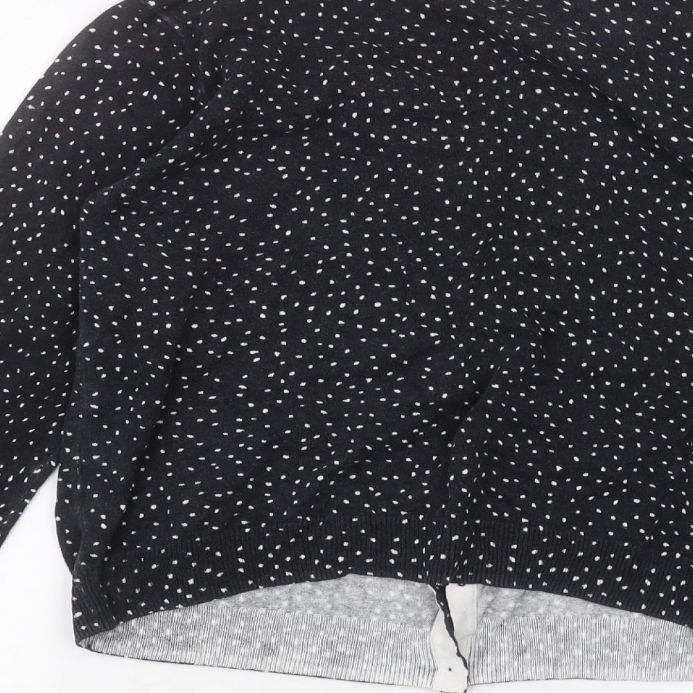 H&M Womens Black Polka Dot  Cardigan Jumper Size L