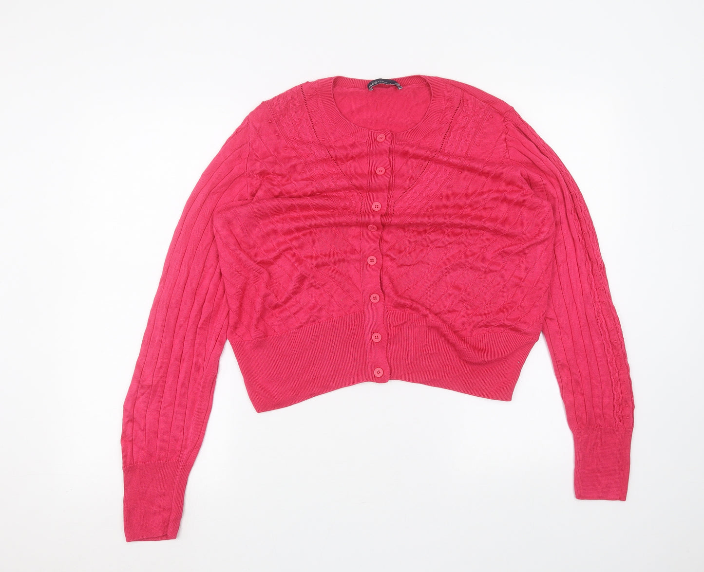 Marks and Spencer Womens Pink   Cardigan Jumper Size 12