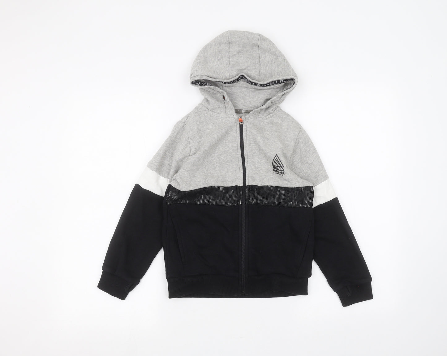 Nutmeg Boys Black   Full Zip Hoodie Size 7-8 Years