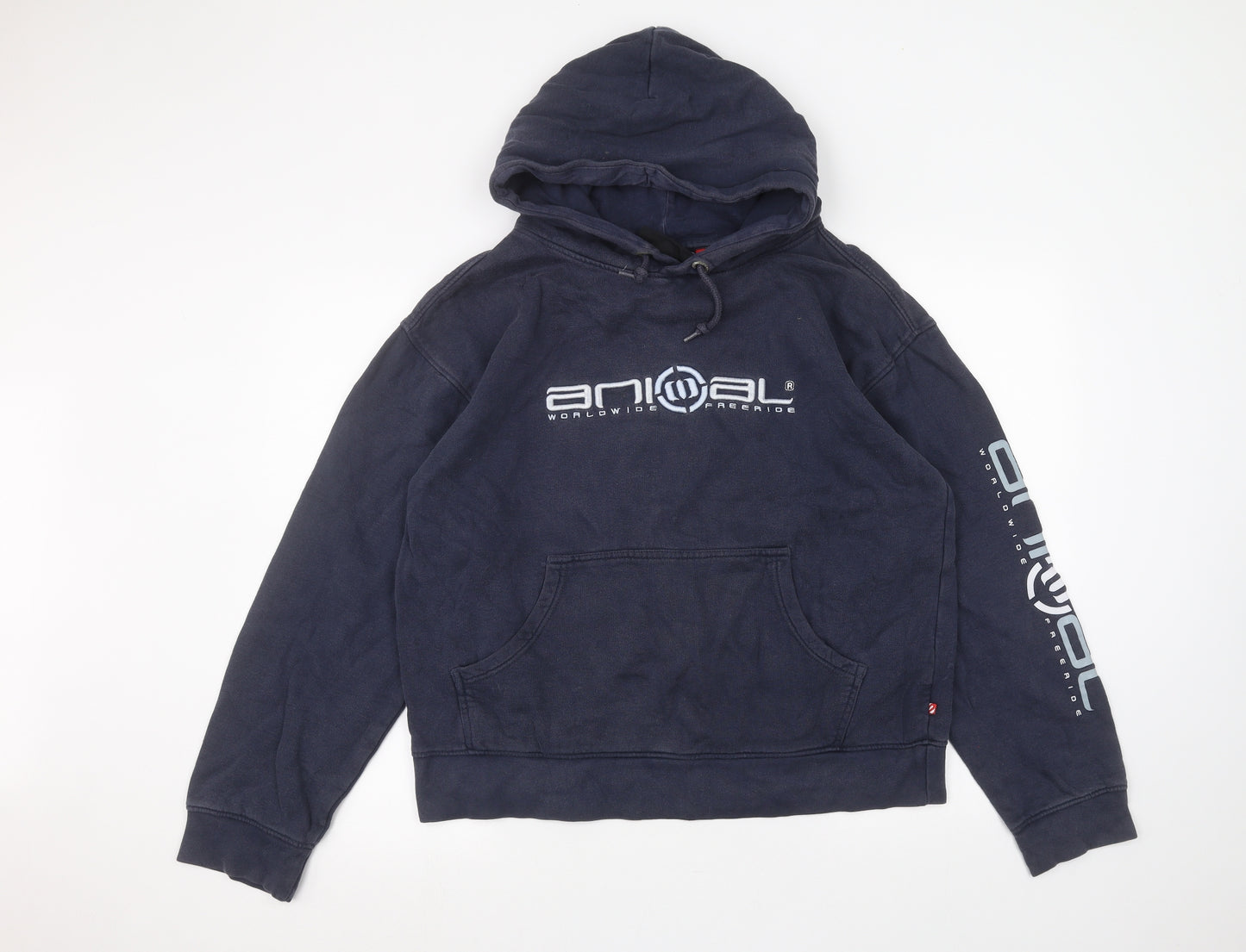 Animal Mens Blue   Pullover Hoodie Size M