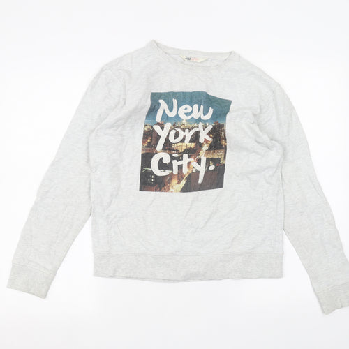 H&M Girls White   Pullover Jumper Size 14 Years