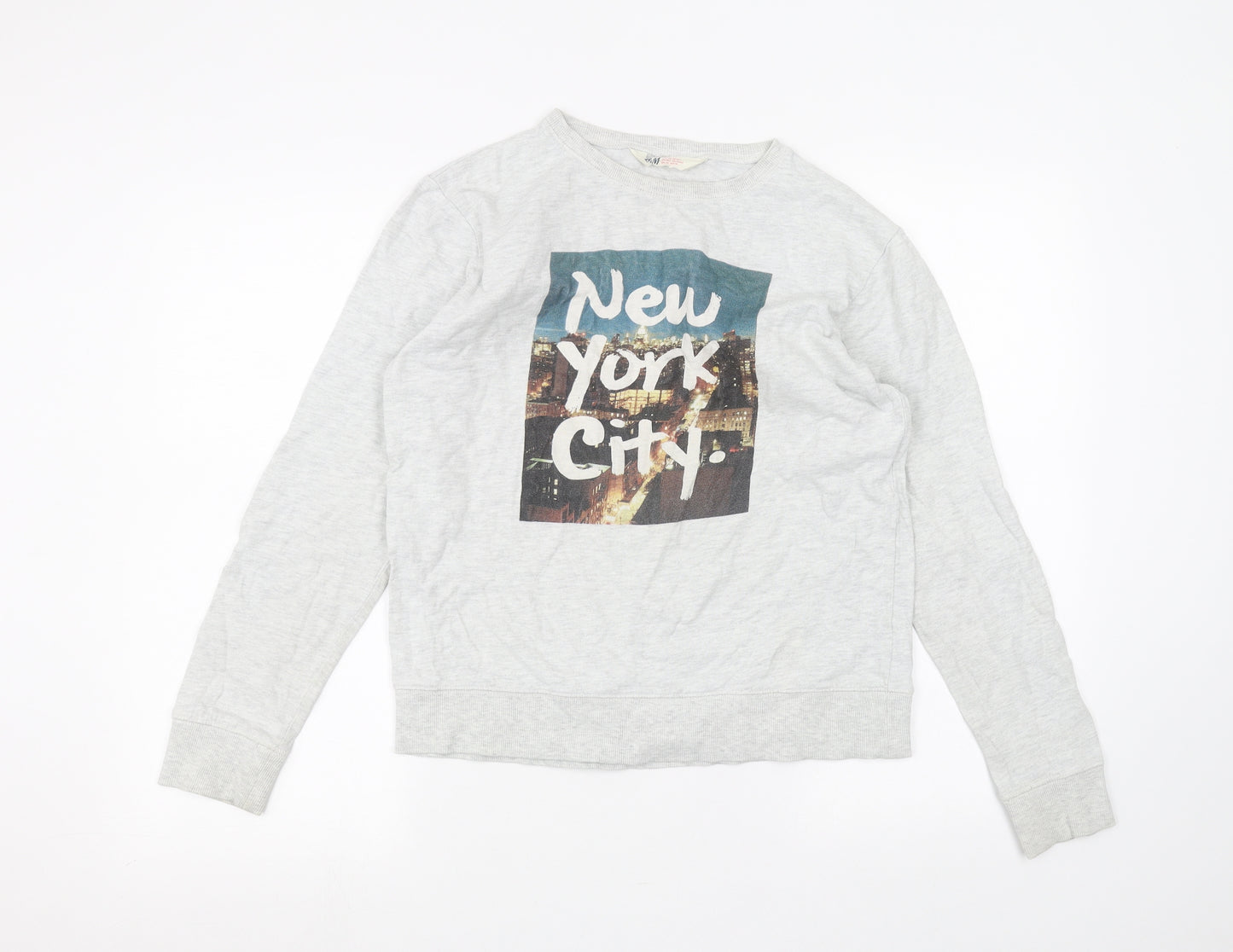 H&M Girls White   Pullover Jumper Size 14 Years