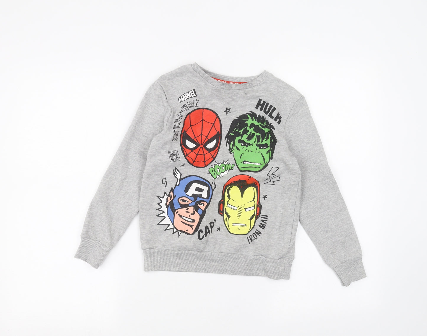 Primark Boys Grey   Pullover Jumper Size 7-8 Years