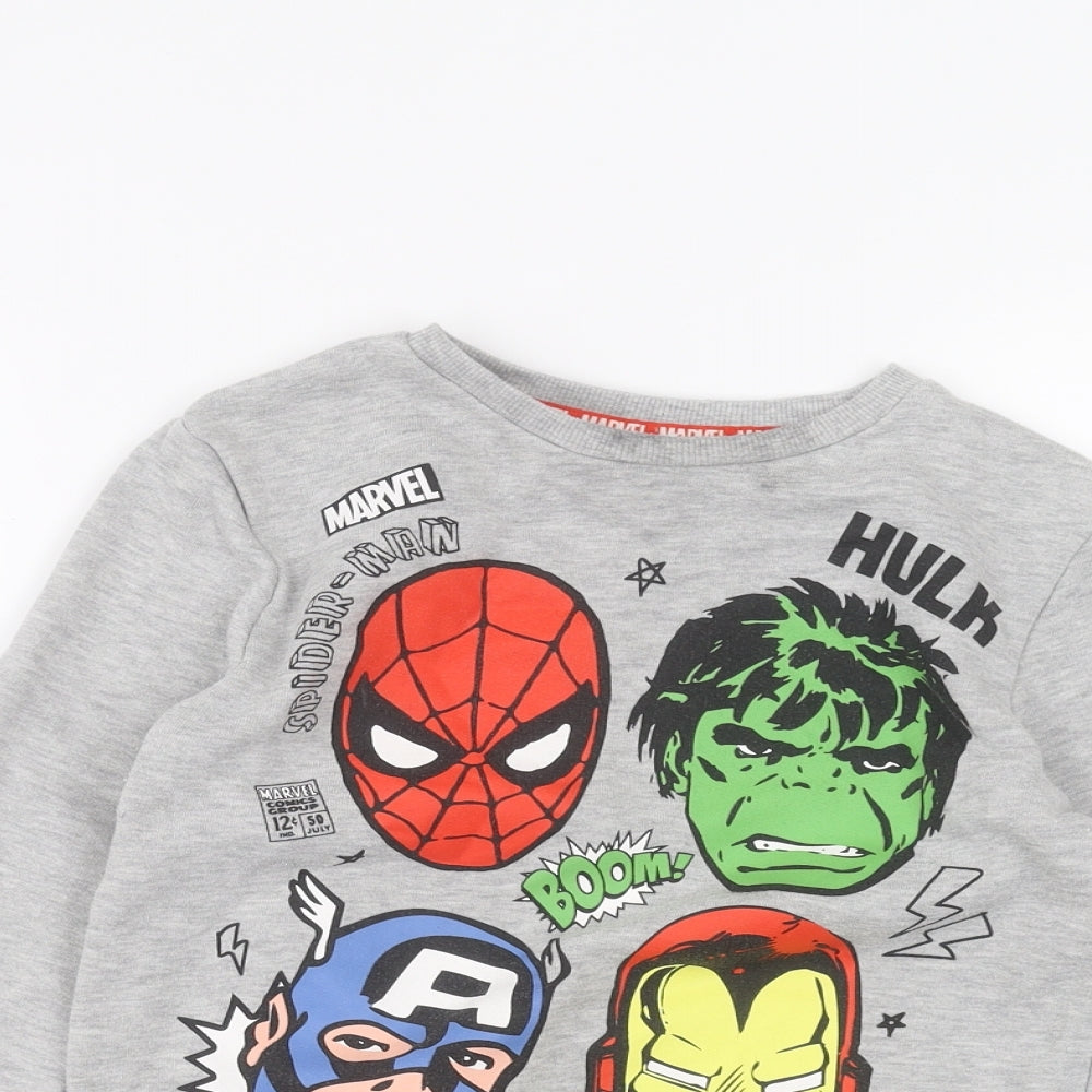 Primark Boys Grey   Pullover Jumper Size 7-8 Years