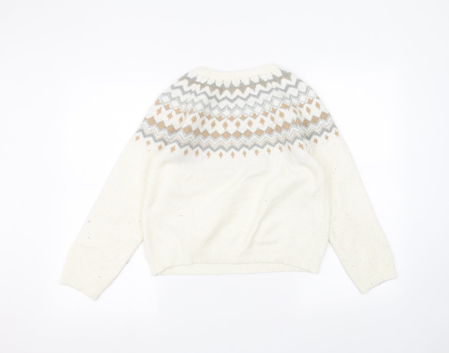 Primark Girls White   Pullover Jumper Size 11-12 Years