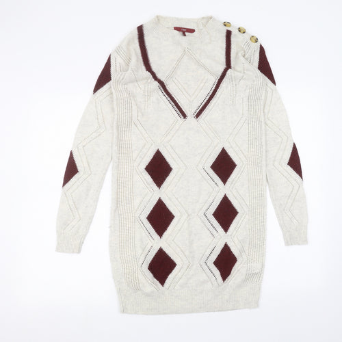 NEXT Womens White   Pullover Jumper Size 8