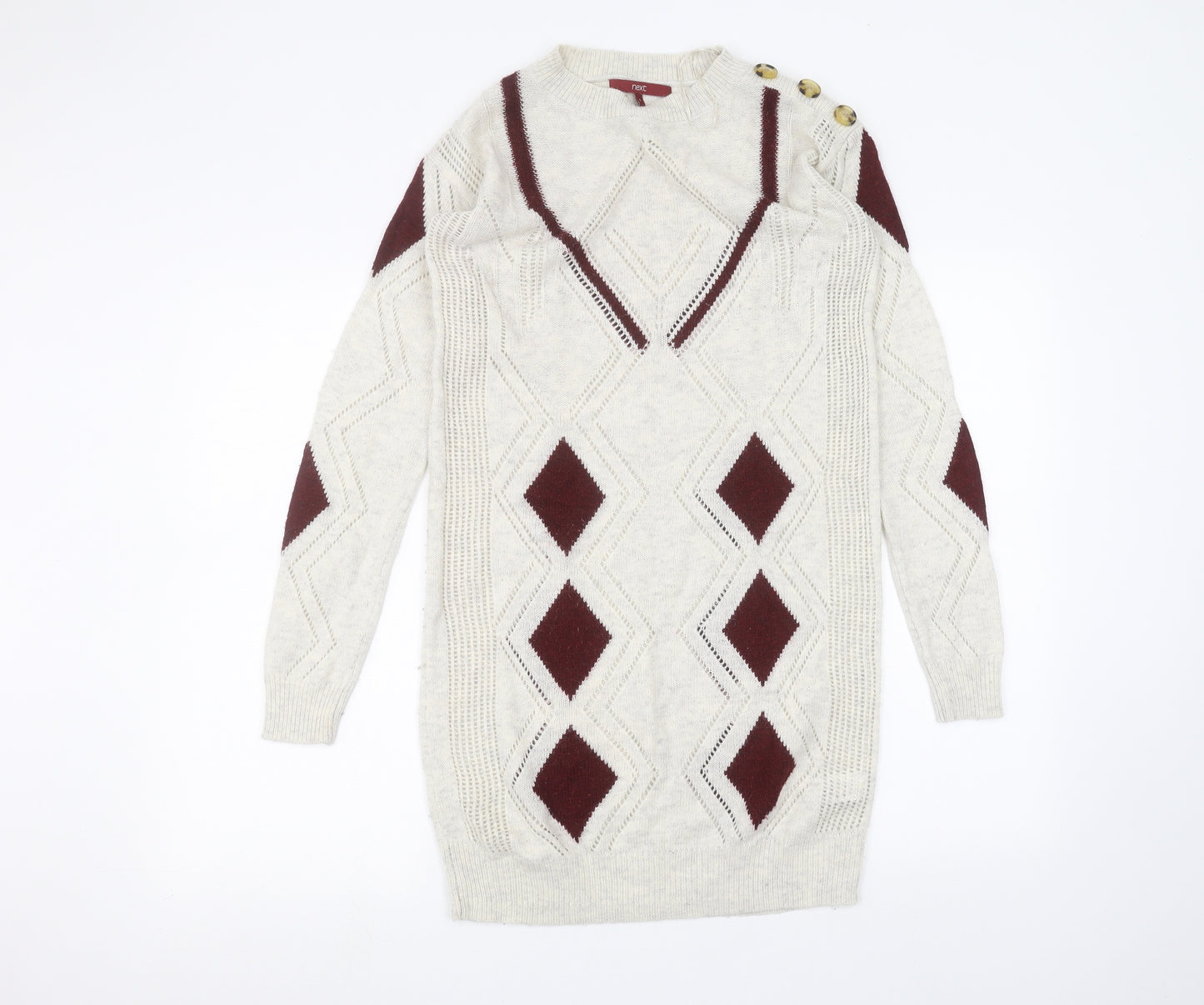 NEXT Womens White   Pullover Jumper Size 8