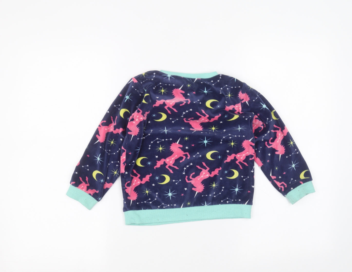 M&Co Girls Blue   Pullover Jumper Size 5-6 Years