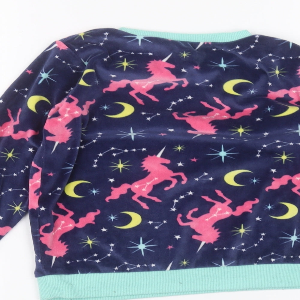 M&Co Girls Blue   Pullover Jumper Size 5-6 Years