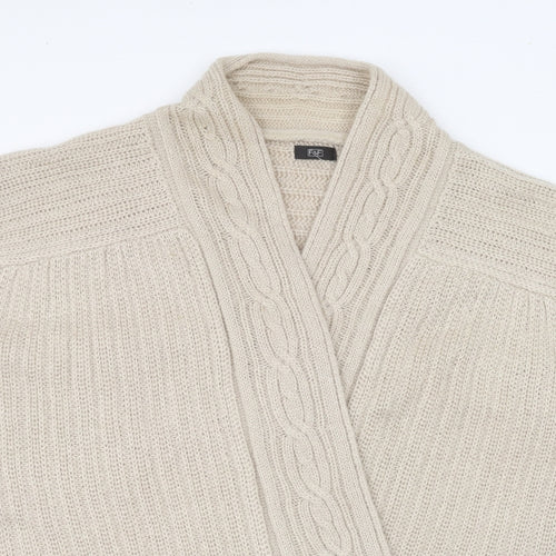 F&F Womens Beige   Jacket Coatigan Size 12