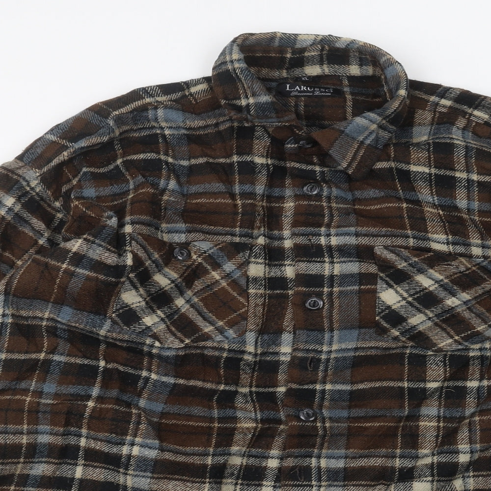 Larusso Mens Brown    Dress Shirt Size XL