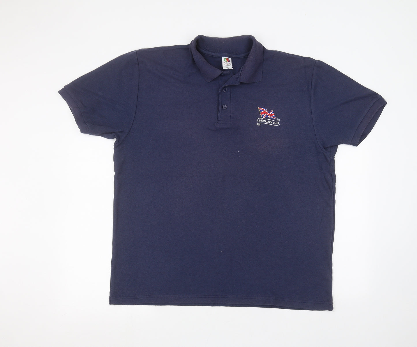 Fruit of the Loom Mens Blue    Polo Size XL