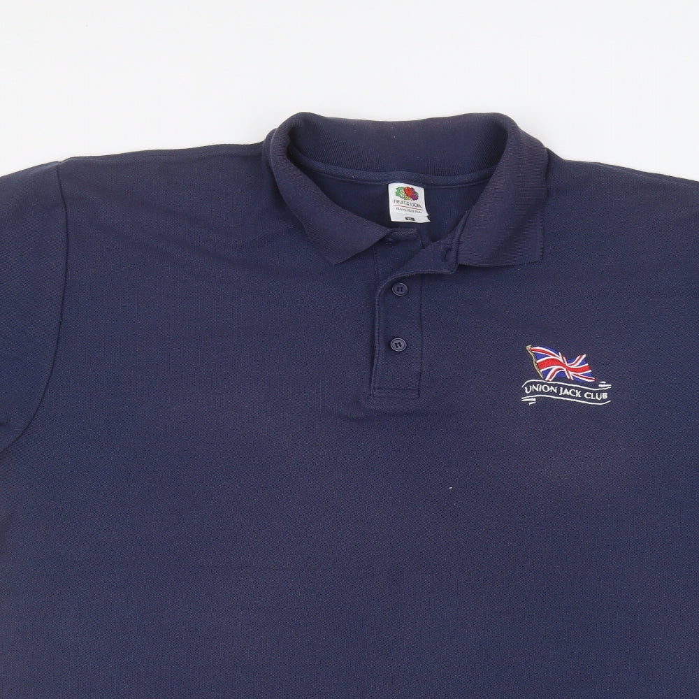 Fruit of the Loom Mens Blue    Polo Size XL