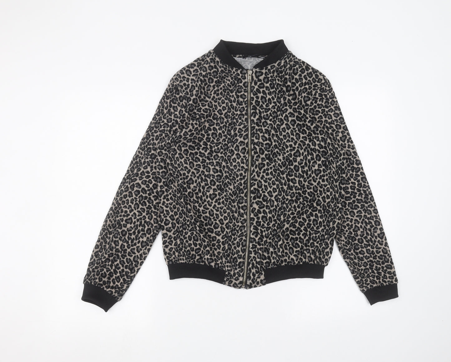 Atmosphere Womens Brown Animal Print  Full Zip Jumper Size 10