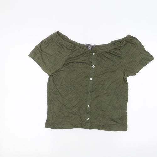 Primark Womens Green   Basic Button-Up Size 4