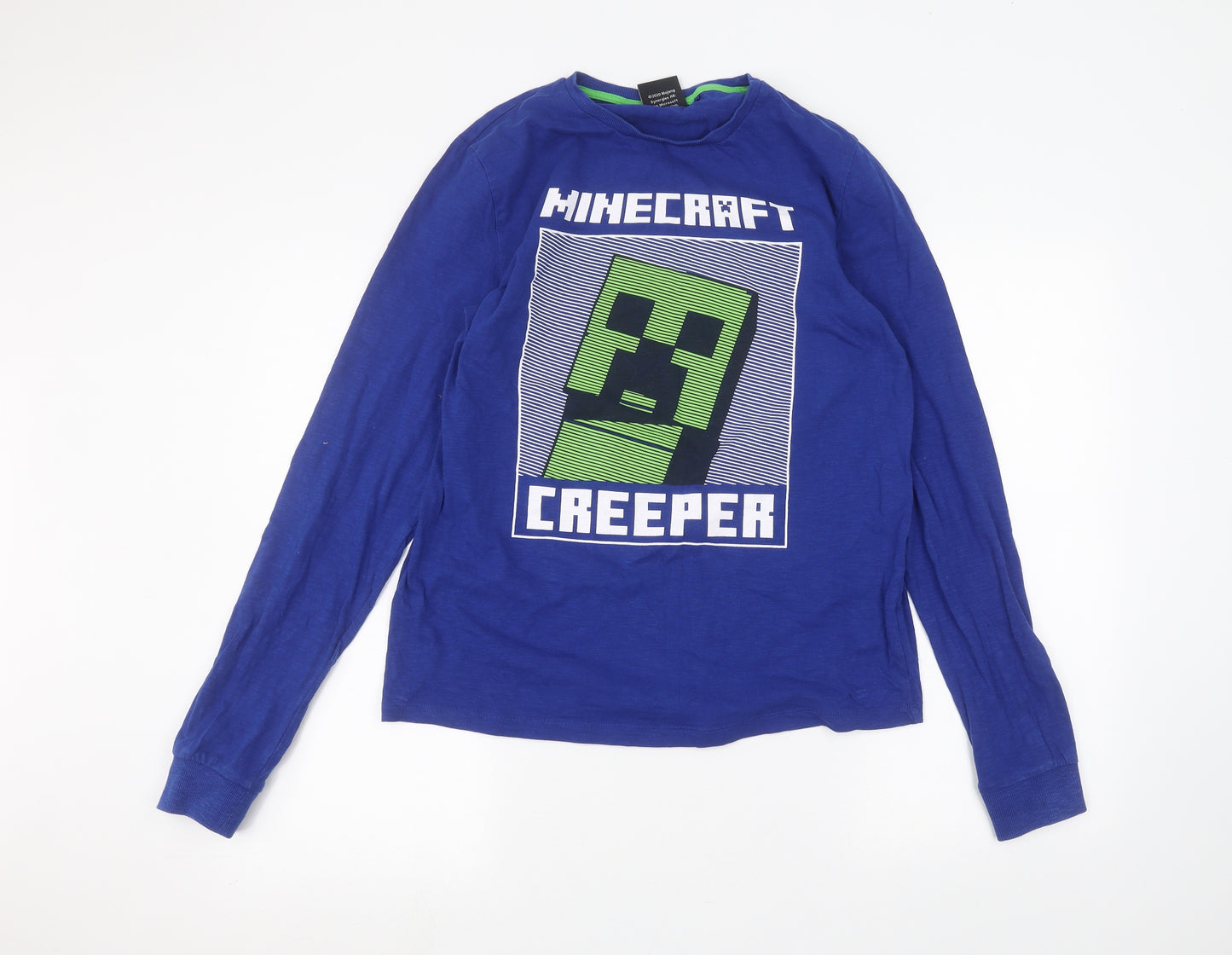 NEXT Boys Blue   Basic T-Shirt Size 16 Years  - Minecraft
