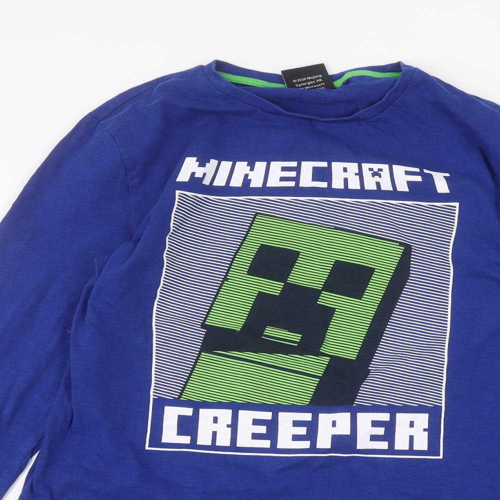 NEXT Boys Blue   Basic T-Shirt Size 16 Years  - Minecraft