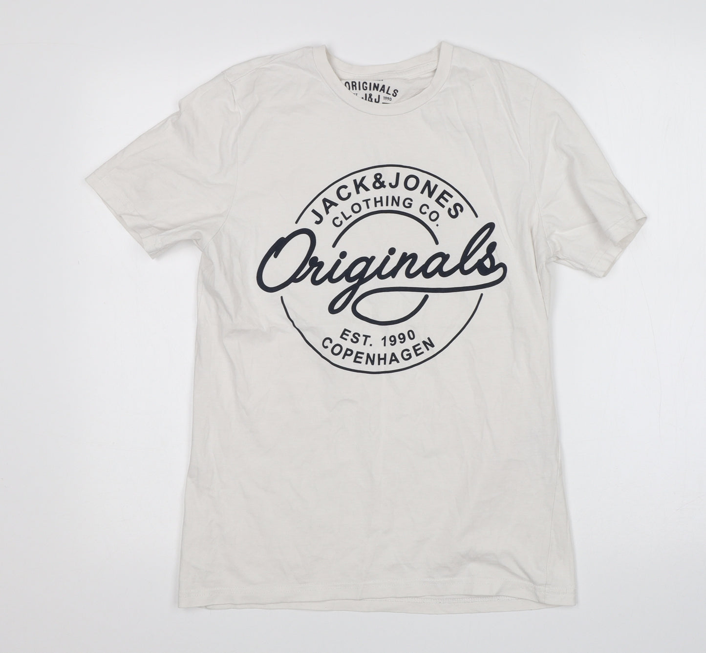 JACK & JONES Mens White    T-Shirt Size S
