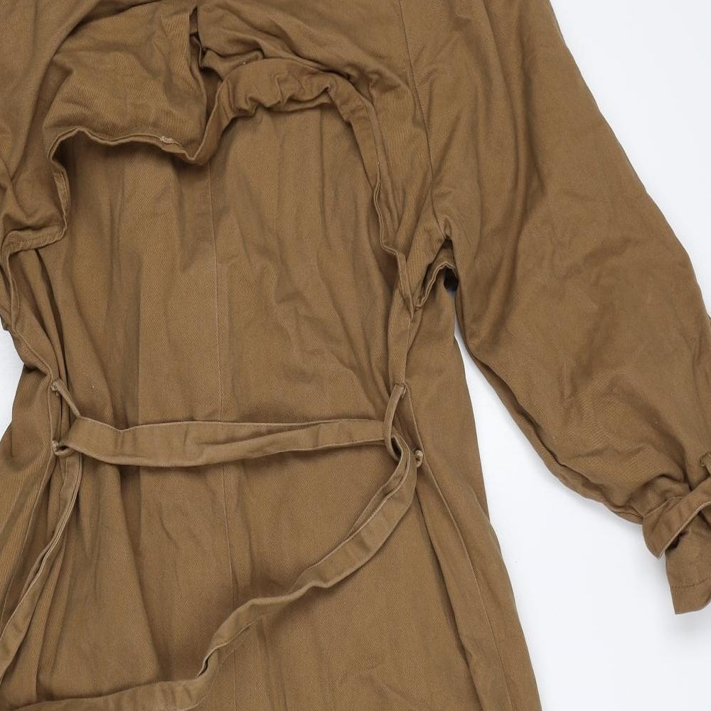 Se7en Womens Brown   Trench Coat Coat Size M