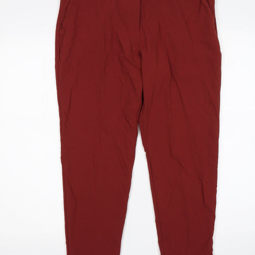 ASOS Womens Red   Cropped Trousers Size 12 L24 in