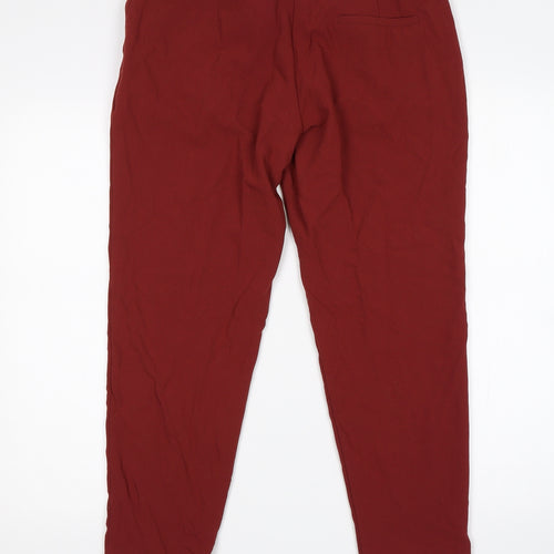 ASOS Womens Red   Cropped Trousers Size 12 L24 in