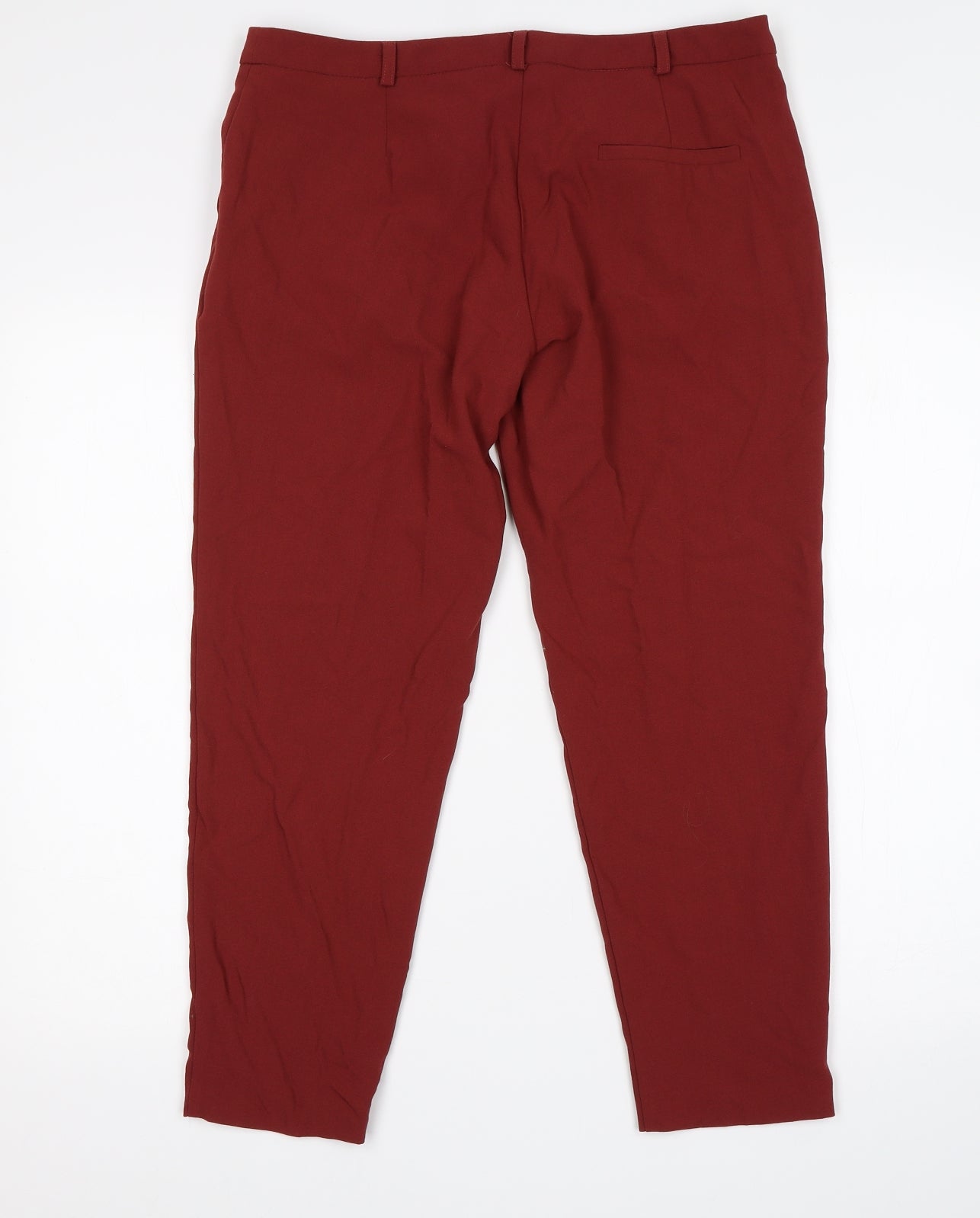 ASOS Womens Red   Cropped Trousers Size 12 L24 in