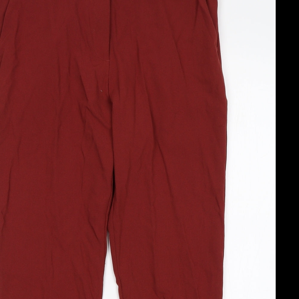 ASOS Womens Red   Cropped Trousers Size 12 L24 in