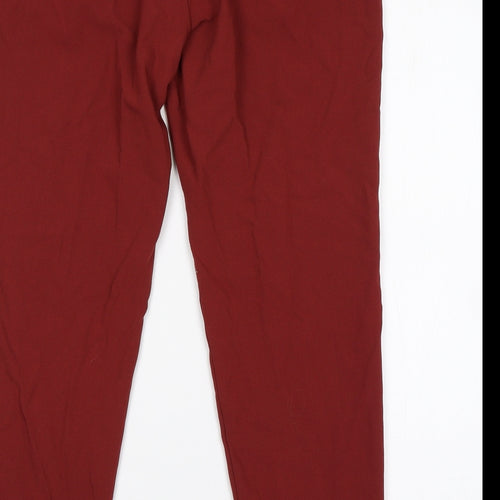 ASOS Womens Red   Cropped Trousers Size 12 L24 in