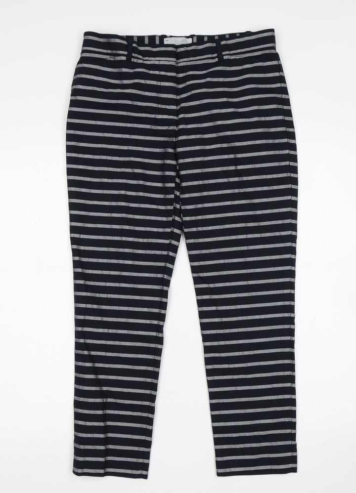Gap Womens Multicoloured Striped Cropped Trousers Size 6 L26 in