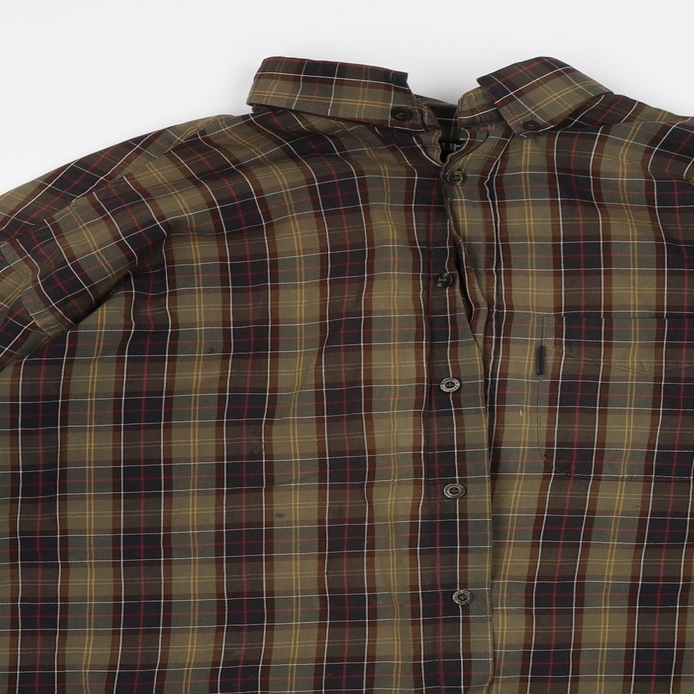 Barbour Mens Multicoloured Plaid   Button-Up Size XL