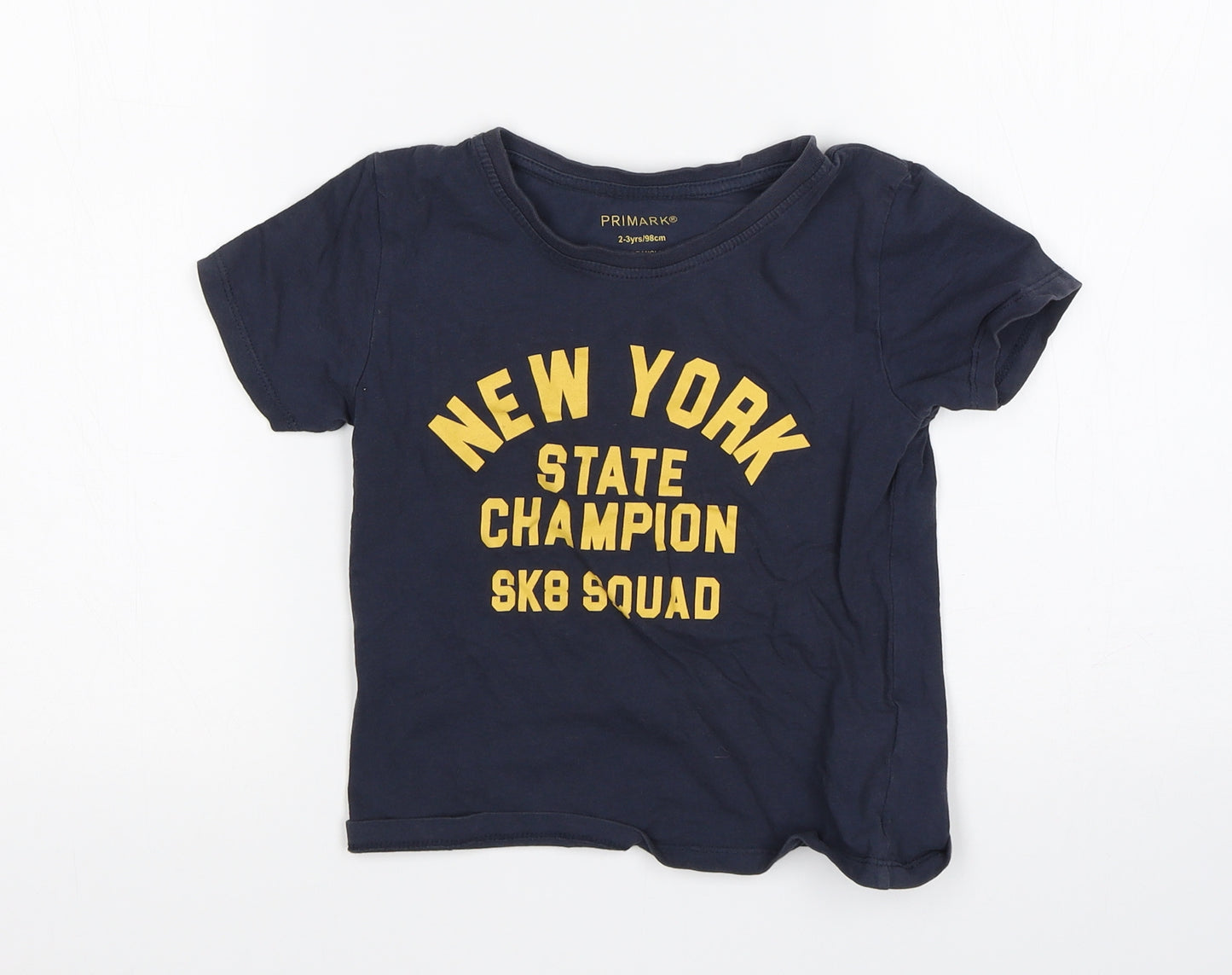Primark Boys Blue   Basic T-Shirt Size 2-3 Years
