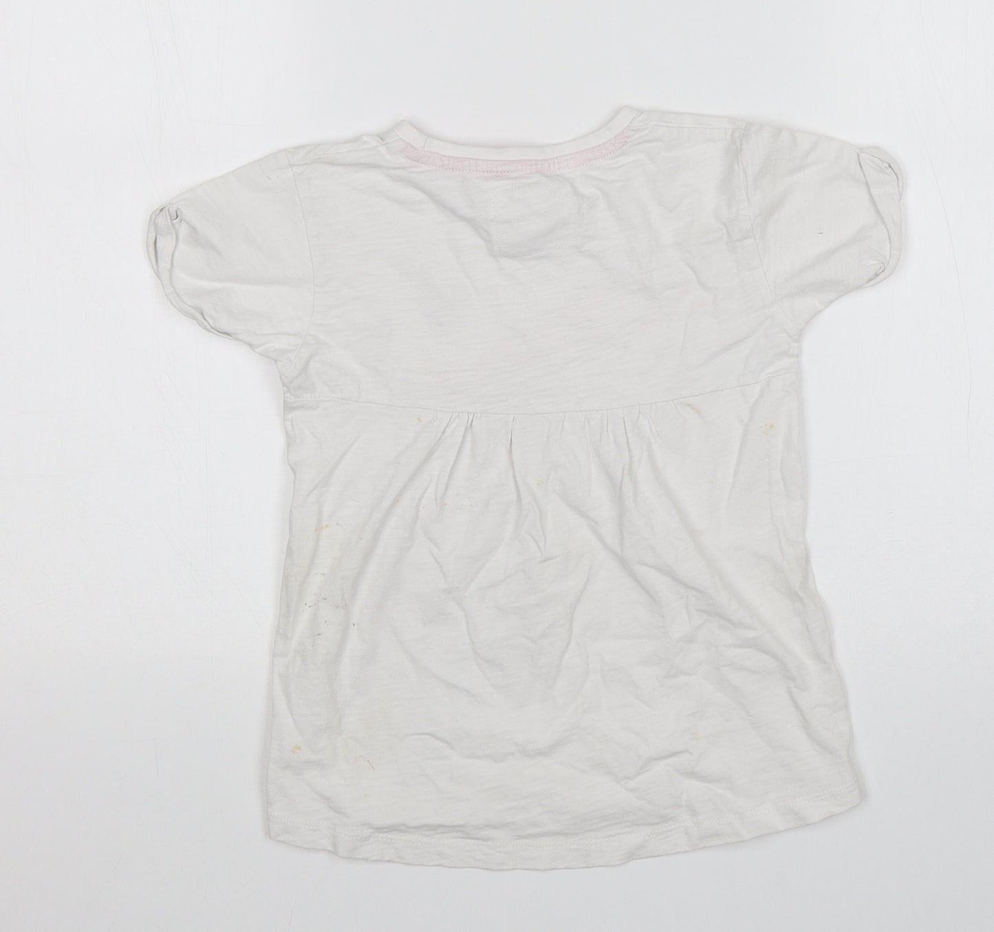 Minnie Minors Girls White   Basic T-Shirt Size 4 Years