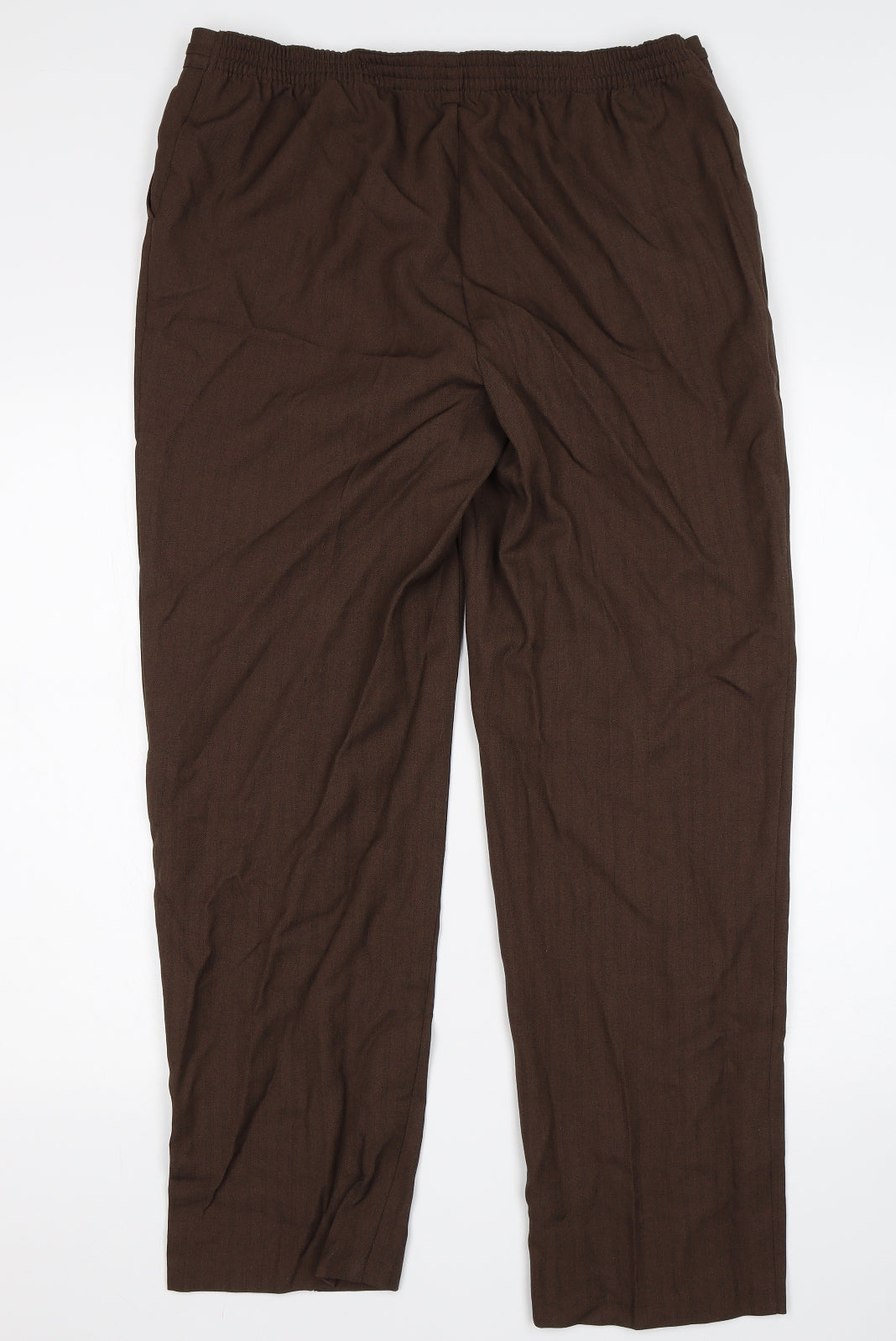 M&S Womens Brown   Trousers  Size 14 L29 in