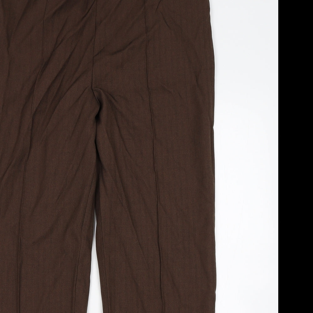 M&S Womens Brown   Trousers  Size 14 L29 in