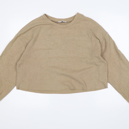 Zara Womens Beige   Pullover Jumper Size L