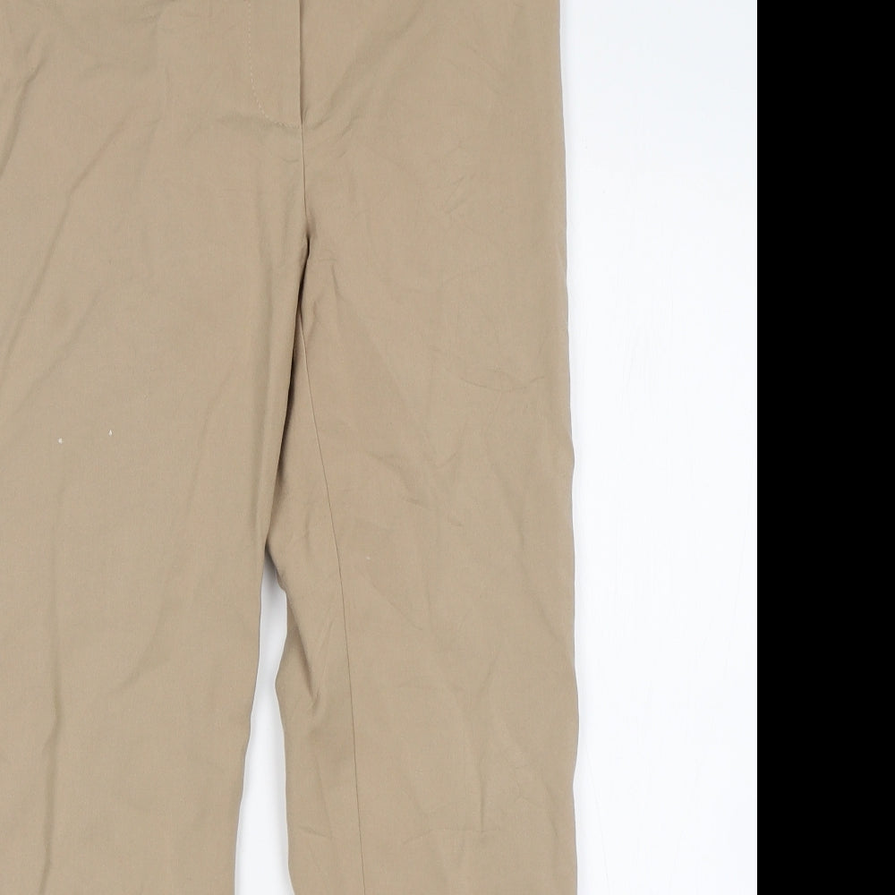 M&S Womens Beige   Capri Trousers Size 8 L25 in
