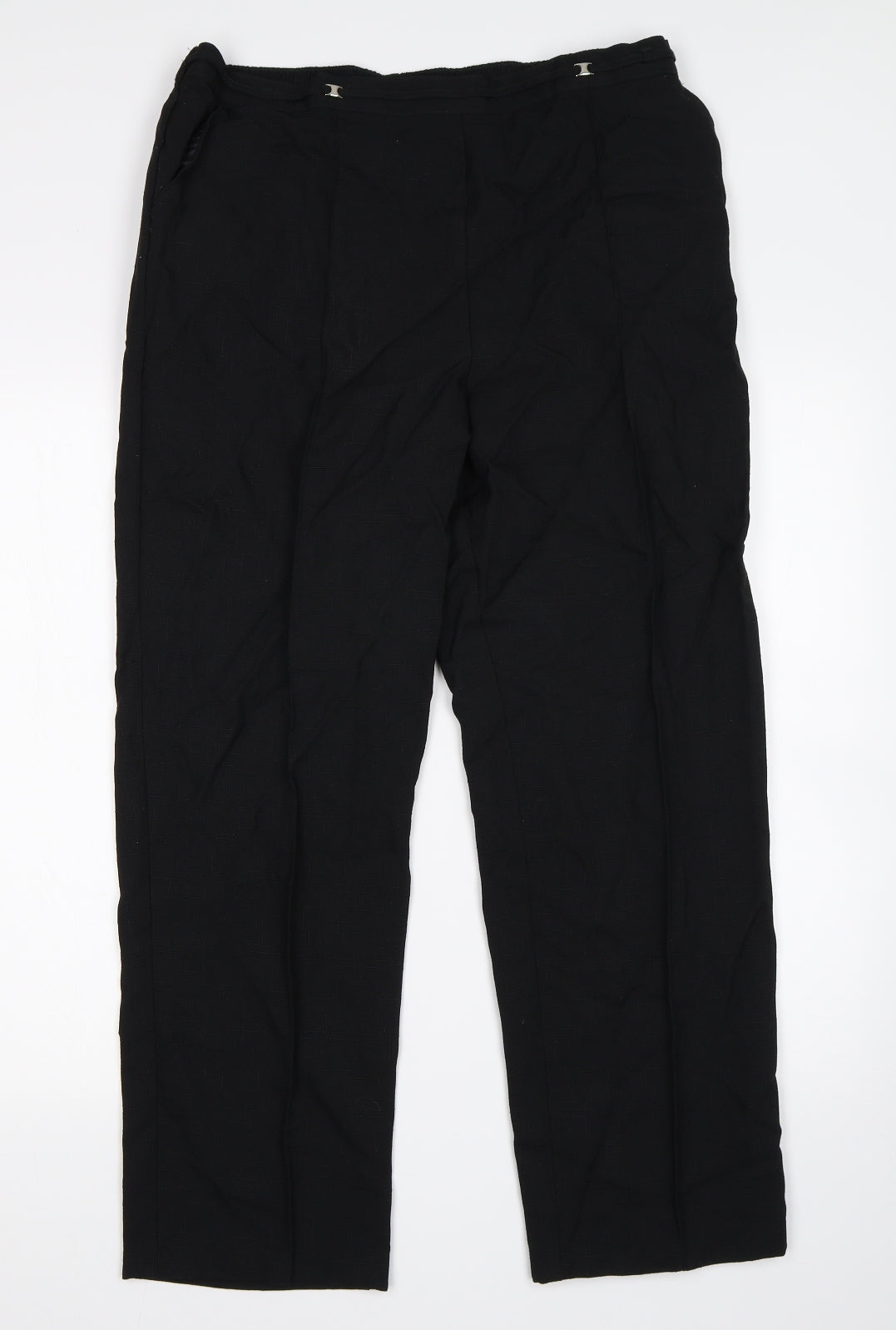 M&S Womens Black   Trousers  Size 14 L29 in