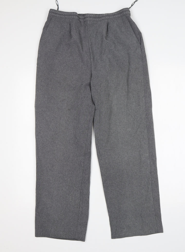 BM Womens Grey   Trousers  Size 12 L27 in