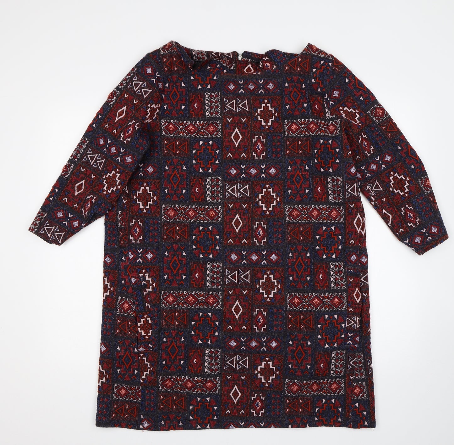 NEXT Womens Multicoloured Argyle/Diamond  Jumper Dress  Size 18