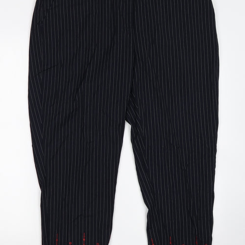 New Look  Womens Blue Striped  Trousers  Size 16 L26 in