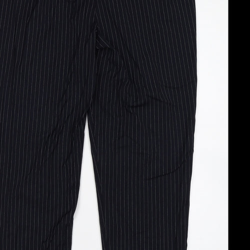 New Look  Womens Blue Striped  Trousers  Size 16 L26 in