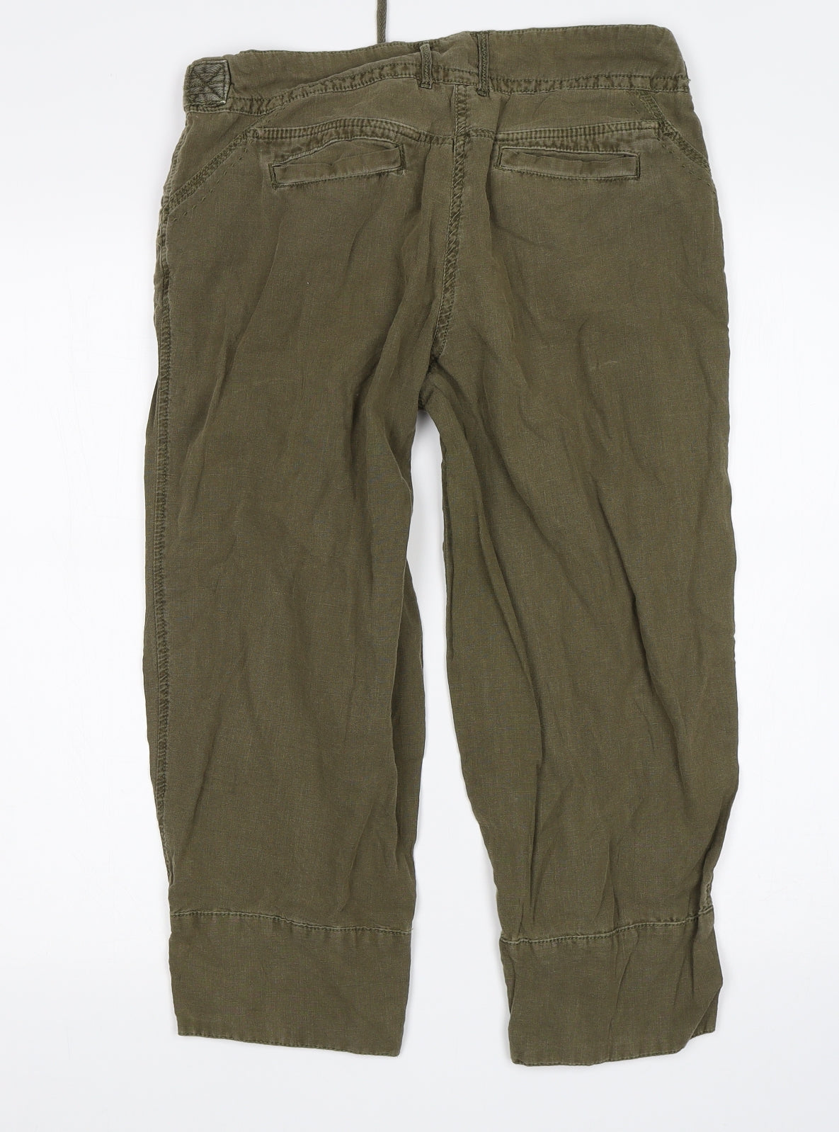 Dorothy Perkins Womens Green   Cropped Trousers Size 12 L22 in