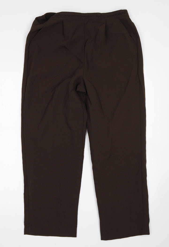 BM Womens Brown   Trousers  Size 14 L27 in